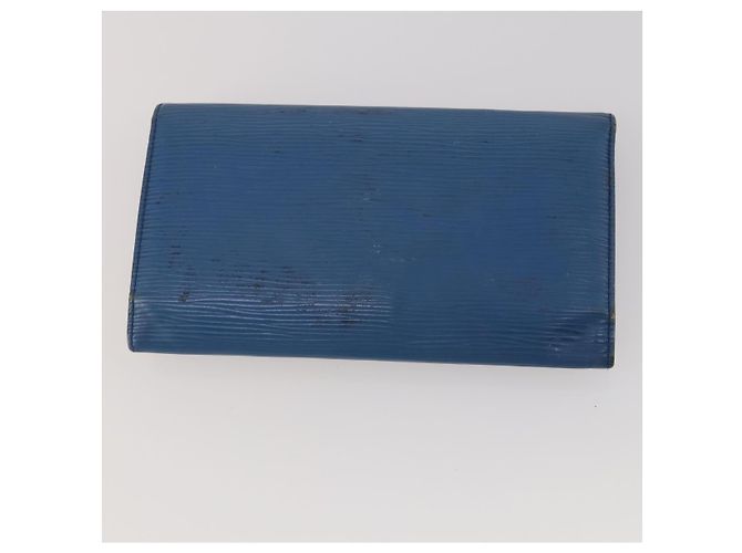 LOUIS VUITTON Epi Monogram Key Case Coin Purse Wallet 5 Set Blue LV Auth BA15060 Giallo - vista 8