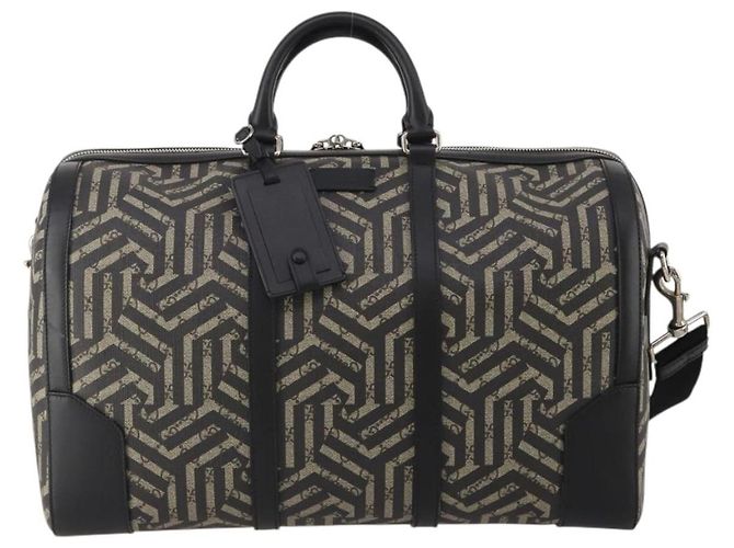 Padlock Borsa Boston GUCCI GG Supreme GG Caleido PVC 2way Beige Black 406380 Auth 196436SAM Nero - vista 13