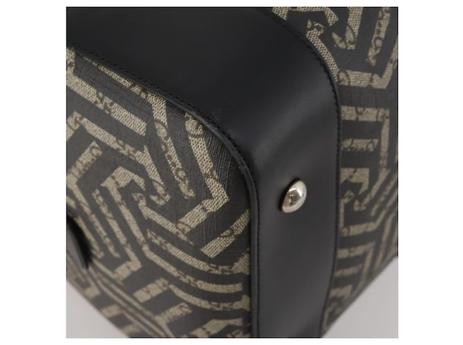 Padlock Borsa Boston GUCCI GG Supreme GG Caleido PVC 2way Beige Black 406380 Auth 196436SAM Nero - vista 16