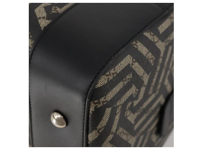 Padlock Borsa Boston GUCCI GG Supreme GG Caleido PVC 2way Beige Black 406380 Auth 196436SAM Nero - vista 17