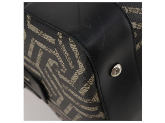 Padlock Borsa Boston GUCCI GG Supreme GG Caleido PVC 2way Beige Black 406380 Auth 196436SAM Nero - vista 18