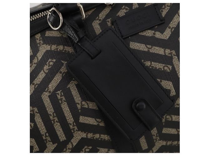 Padlock Borsa Boston GUCCI GG Supreme GG Caleido PVC 2way Beige Black 406380 Auth 196436SAM Nero - vista 20