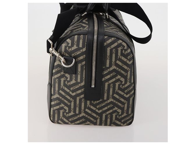 Padlock Borsa Boston GUCCI GG Supreme GG Caleido PVC 2way Beige Black 406380 Auth 196436SAM Nero - vista 3