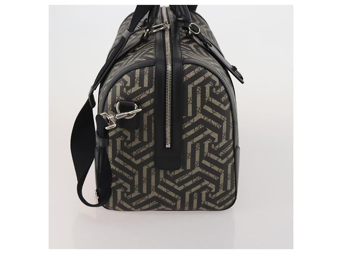 Padlock Borsa Boston GUCCI GG Supreme GG Caleido PVC 2way Beige Black 406380 Auth 196436SAM Nero - vista 4