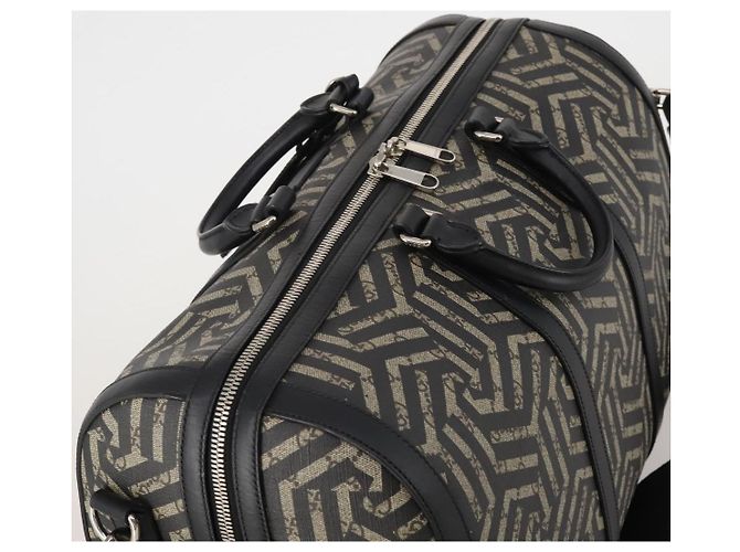 Padlock Borsa Boston GUCCI GG Supreme GG Caleido PVC 2way Beige Black 406380 Auth 196436SAM Nero - vista 6
