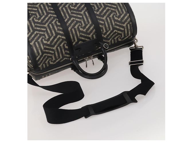 Padlock Borsa Boston GUCCI GG Supreme GG Caleido PVC 2way Beige Black 406380 Auth 196436SAM Nero - vista 7