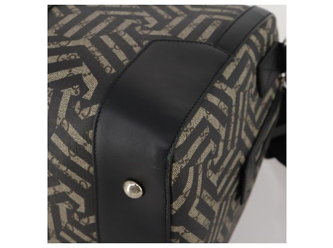 Padlock Borsa Boston GUCCI GG Supreme GG Caleido PVC 2way Beige Black 406380 Auth 196436SAM Nero - vista 9