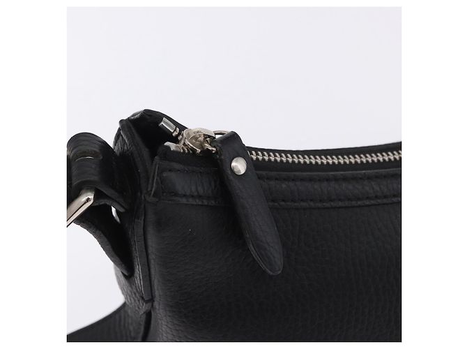 Borsa a tracolla BURBERRY in pelle nera e argento Auth 202141A Nero - vista 10