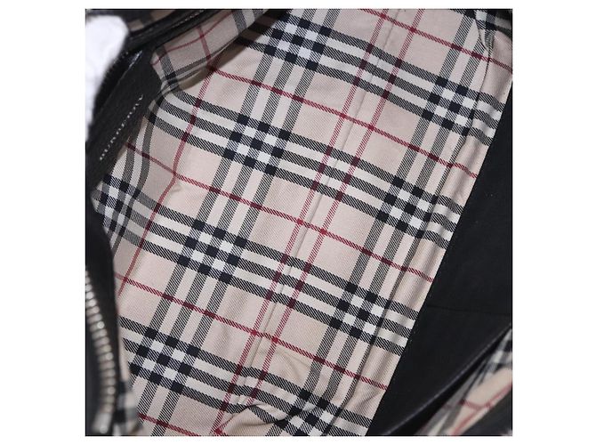 Borsa a tracolla BURBERRY in pelle nera e argento Auth 202141A Nero - vista 12