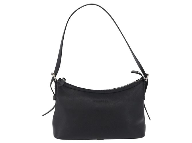 Borsa a tracolla BURBERRY in pelle nera e argento Auth 202141A Nero - vista 13