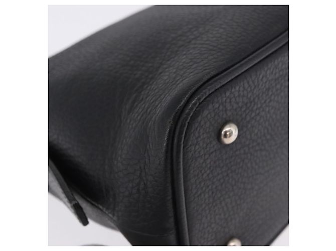 Borsa a tracolla BURBERRY in pelle nera e argento Auth 202141A Nero - vista 16