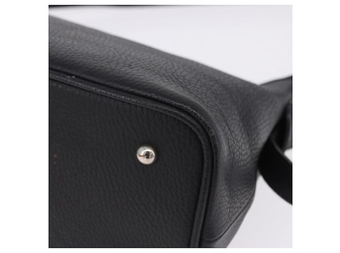 Borsa a tracolla BURBERRY in pelle nera e argento Auth 202141A Nero - vista 17