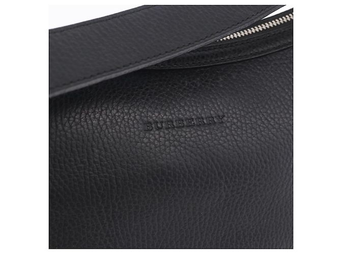 Borsa a tracolla BURBERRY in pelle nera e argento Auth 202141A Nero - vista 18