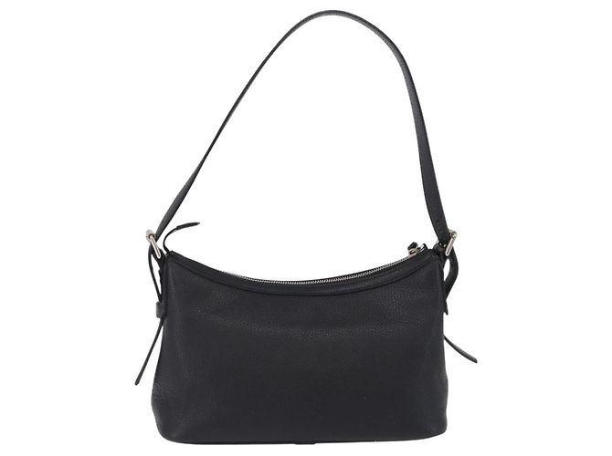 Borsa a tracolla BURBERRY in pelle nera e argento Auth 202141A Nero - vista 2