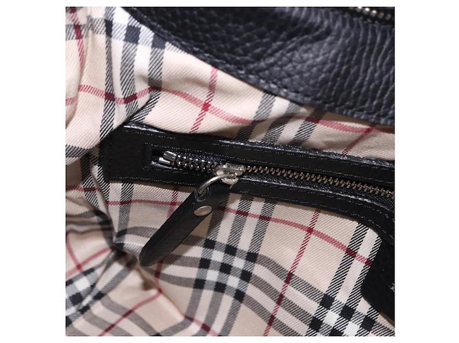 Borsa a tracolla BURBERRY in pelle nera e argento Auth 202141A Nero - vista 21