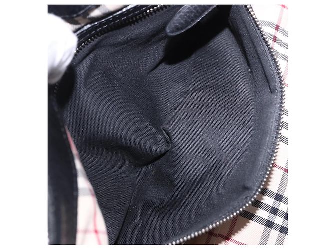 Borsa a tracolla BURBERRY in pelle nera e argento Auth 202141A Nero - vista 22
