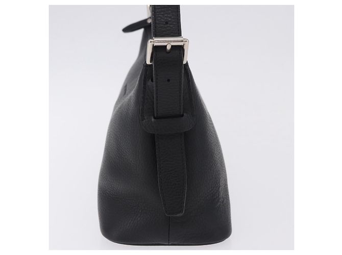 Borsa a tracolla BURBERRY in pelle nera e argento Auth 202141A Nero - vista 3