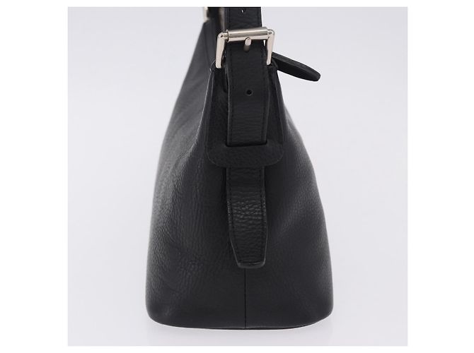 Borsa a tracolla BURBERRY in pelle nera e argento Auth 202141A Nero - vista 4