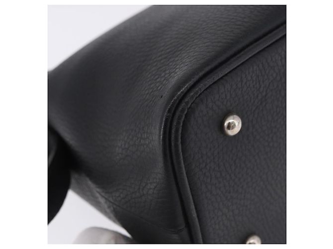 Borsa a tracolla BURBERRY in pelle nera e argento Auth 202141A Nero - vista 9