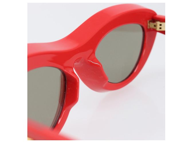 Gafas de sol BOTTEGA VENETA Plástico Rojo Auth bs36855V Roja - vista 10