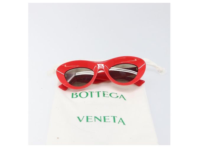 Gafas de sol BOTTEGA VENETA Plástico Rojo Auth bs36855V Roja - vista 12