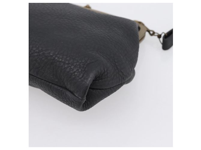 Borsa a tracolla Miu Miu in pelle nera e oro Auth 199415V Nero D'oro - vista 15