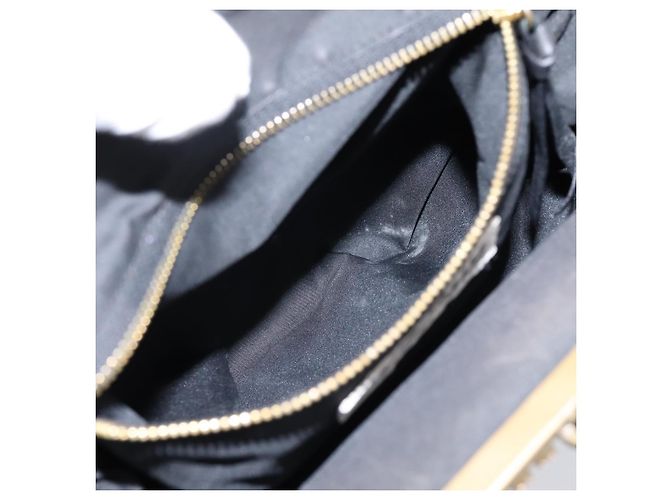 Borsa a tracolla Miu Miu in pelle nera e oro Auth 199415V Nero D'oro - vista 20