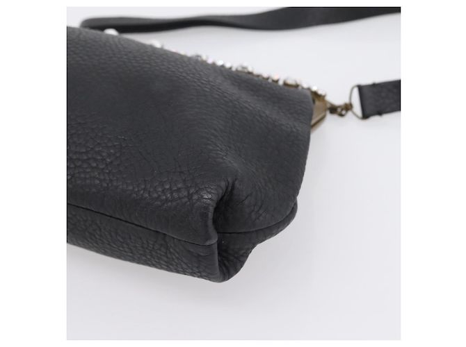 Borsa a tracolla Miu Miu in pelle nera e oro Auth 199415V Nero D'oro - vista 9