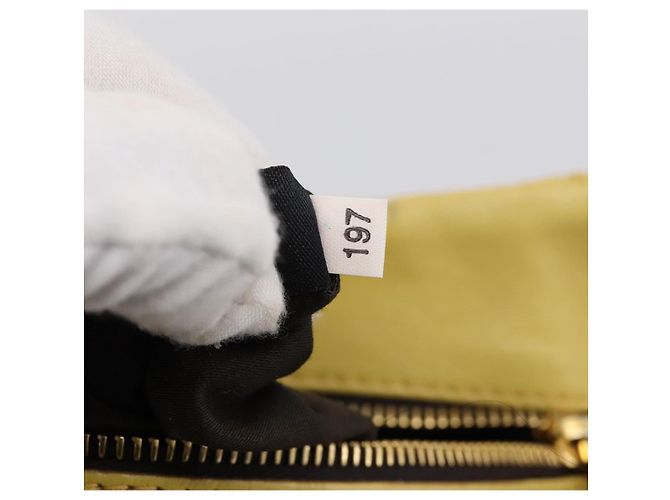 Borsa Miu Miu Matelassé in pelle 2way Gialla Tono Oro Auth 167575V Giallo - vista 11