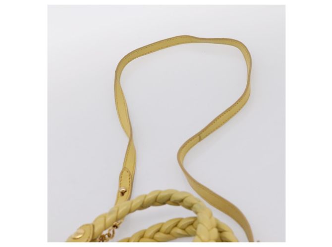 Borsa Miu Miu Matelassé in pelle 2way Gialla Tono Oro Auth 167575V Giallo - vista 15