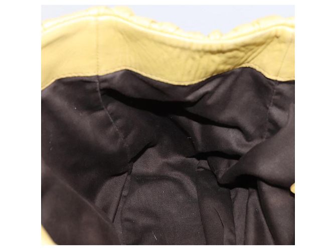 Borsa Miu Miu Matelassé in pelle 2way Gialla Tono Oro Auth 167575V Giallo - vista 23