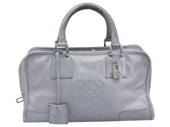 Borsa a mano LOEWE Amazona 28 in pelle Argento Oro Auth 200992V D'oro - vista 13