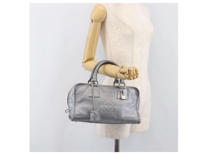 Borsa a mano LOEWE Amazona 28 in pelle Argento Oro Auth 200992V D'oro - vista 25