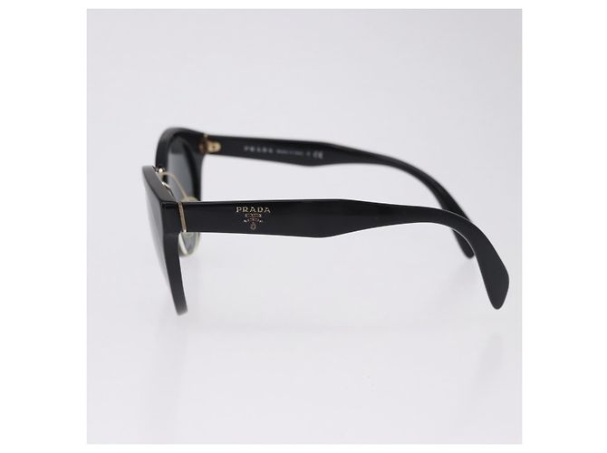 Occhiali da sole PRADA Plastica Nero Tono Oro Auth BA15442 - vista 7