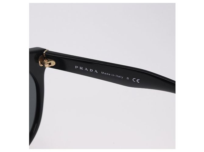 Occhiali da sole PRADA Plastica Nero Tono Oro Auth BA15442 - vista 9