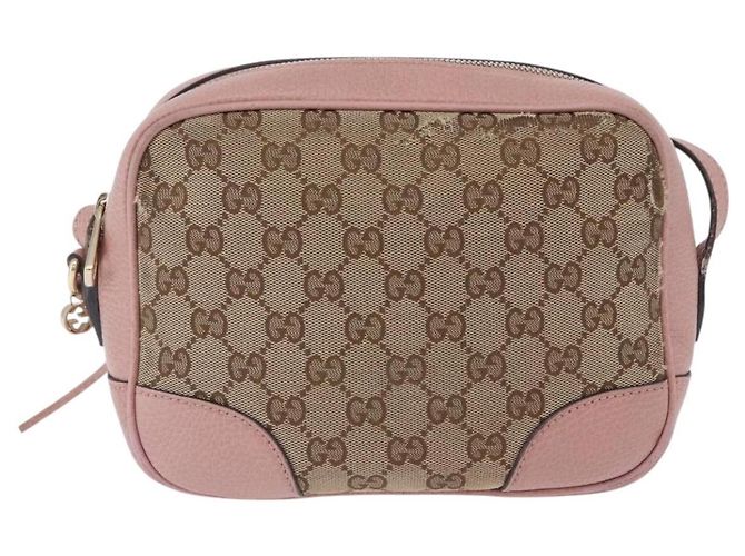 Sac à épaule GUCCI GG Canvas Beige Gold 449413 Auth mr2883 Doré - vue 13