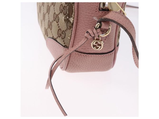 Sac à épaule GUCCI GG Canvas Beige Gold 449413 Auth mr2883 Doré - vue 19