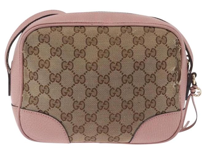Sac à épaule GUCCI GG Canvas Beige Gold 449413 Auth mr2883 Doré - vue 3