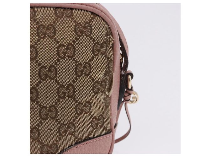 Sac à épaule GUCCI GG Canvas Beige Gold 449413 Auth mr2883 Doré - vue 4