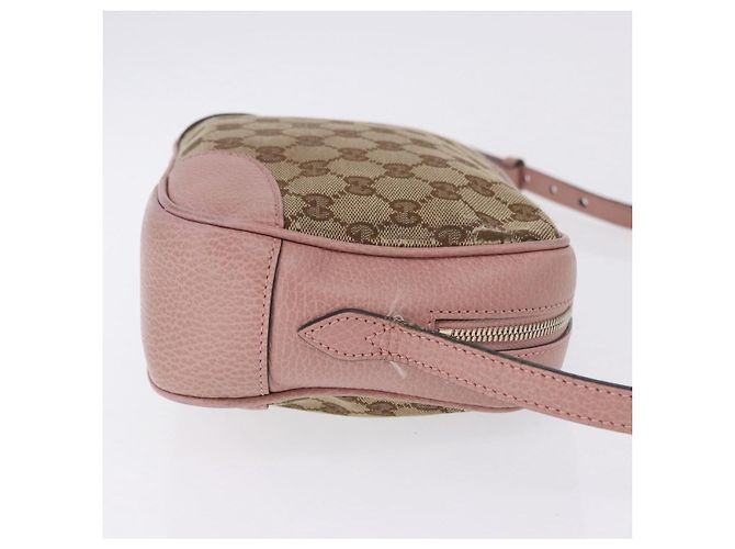 Sac à épaule GUCCI GG Canvas Beige Gold 449413 Auth mr2883 Doré - vue 5