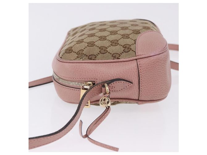 Sac à épaule GUCCI GG Canvas Beige Gold 449413 Auth mr2883 Doré - vue 7