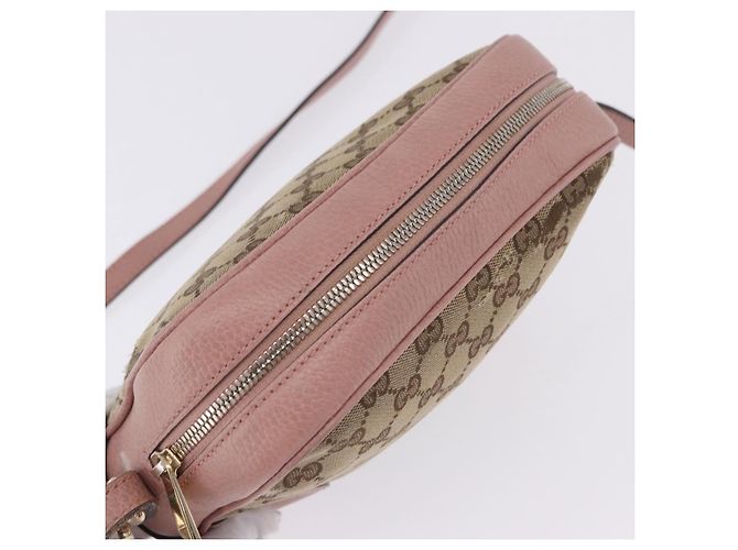 Sac à épaule GUCCI GG Canvas Beige Gold 449413 Auth mr2883 Doré - vue 9