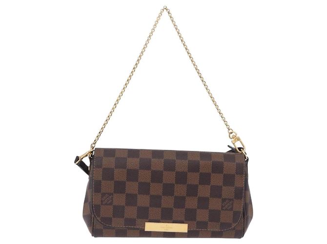LOUIS VUITTON Damier Ebene Favorit PM Shoulder Bag 2way N41276 LV Auth ka6018V - vista 13