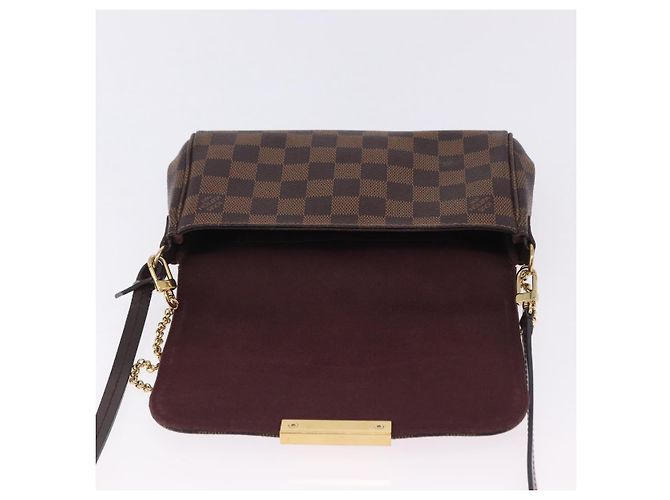 LOUIS VUITTON Damier Ebene Favorit PM Shoulder Bag 2way N41276 LV Auth ka6018V - vista 19