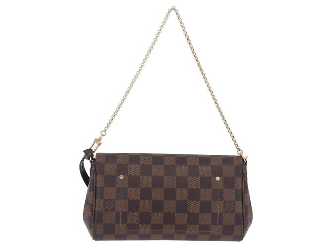 LOUIS VUITTON Damier Ebene Favorit PM Shoulder Bag 2way N41276 LV Auth ka6018V - vista 2