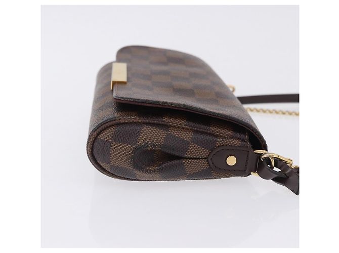 LOUIS VUITTON Damier Ebene Favorit PM Shoulder Bag 2way N41276 LV Auth ka6018V - vista 3
