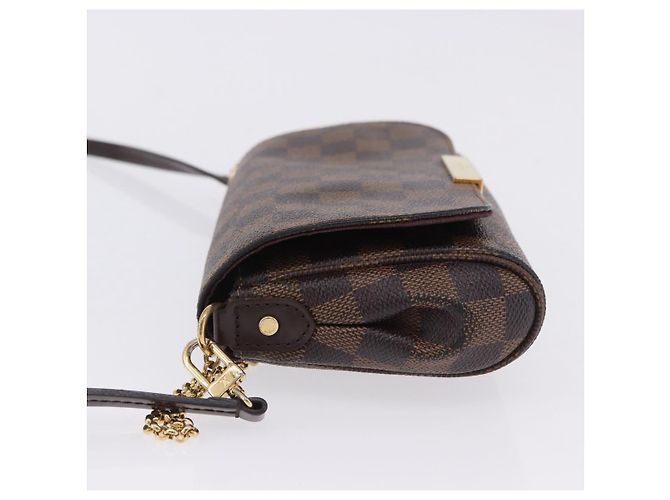 LOUIS VUITTON Damier Ebene Favorit PM Shoulder Bag 2way N41276 LV Auth ka6018V - vista 4