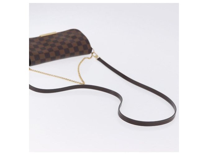 LOUIS VUITTON Damier Ebene Favorit PM Shoulder Bag 2way N41276 LV Auth ka6018V - vista 8