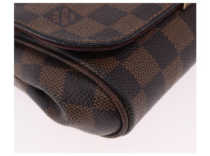 LOUIS VUITTON Damier Ebene Favorit PM Shoulder Bag 2way N41276 LV Auth ka6018V - vista 9