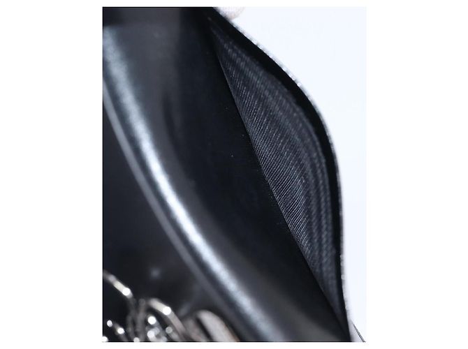 GUCCI Key Case Leather Black Silver 138052 Auth 199850V Silvery - view 10